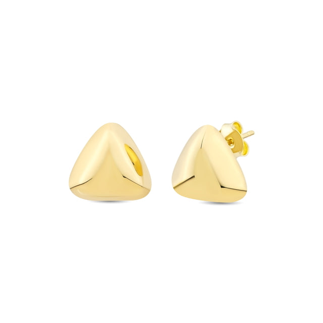 14ct Trigon Design Gold Earrings