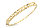 14ct Freesia Cuff Gold Bracelet