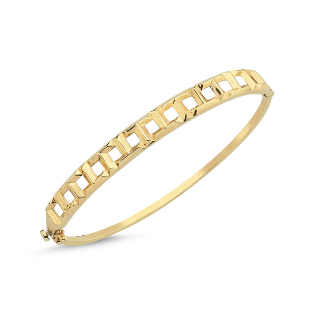 14ct Freesia Cuff Gold Bracelet