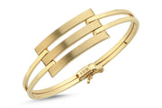 14ct Magnolia Gold Ribbed Cuff Gold Bracelet