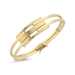 Load image into Gallery viewer, 14ct Tuberose Gold Ribbed Cuff Gold Bracelet