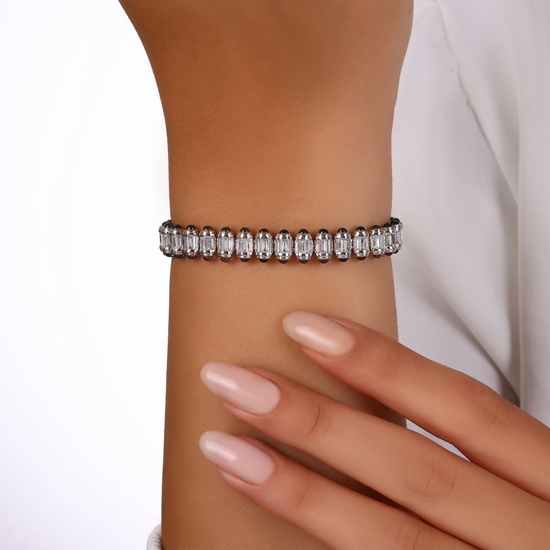 5.99 Karat Diamond Baguette Bracelet
