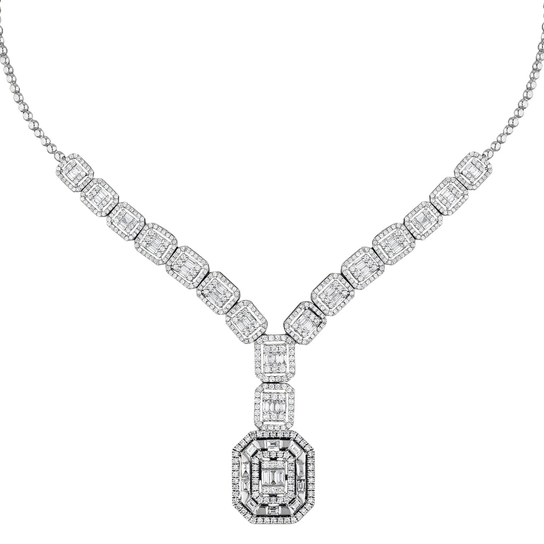 5.21 Karat Baguette Diamond Necklace