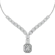 5.21 Karat Baguette Diamond Necklace