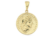14ct Antik Roma Figurlu Gold Pendant (Chain Not Included)