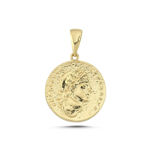 14ct Antik Roma Figurlu Gold Pendant (Chain Not Included)