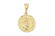 14ct Antik Roma Figurlu Gold Pendant (Chain Not Included)
