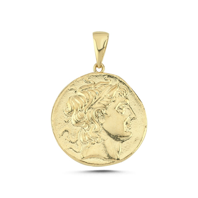 14ct Antik Roma Figurlu Gold Pendant (Chain Not Included)