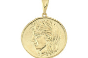 14ct Antik Roma Figurlu Gold Pendant (Chain Not Included)