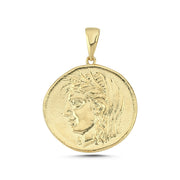 14ct Antik Roma Figurlu Gold Pendant (Chain Not Included)