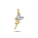 Load image into Gallery viewer, 14ct Stone Set Peri Figurlu Gold Pendant (Chain Not Included)