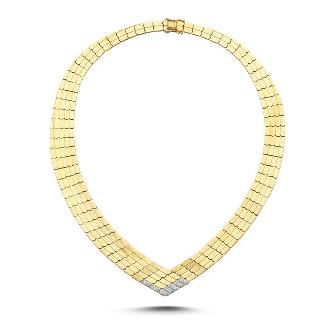 14ct Daffodil Design Gold Collar Gold Necklace