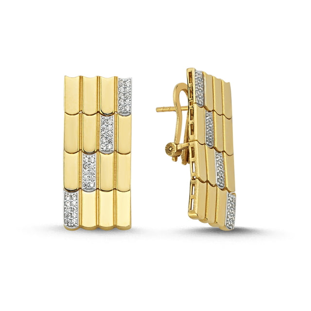 14ct Daffodil Design Gold Earrings