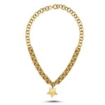 Load image into Gallery viewer, 14ct Stars Design Gold Necklace