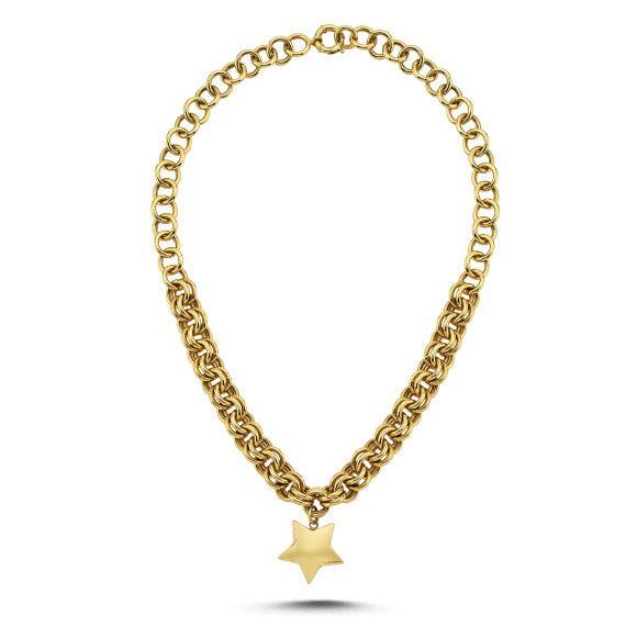 14ct Stars Design Gold Necklace