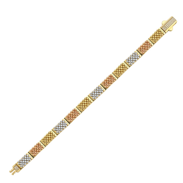 14ct Gladiolus Design Gold Bracelet