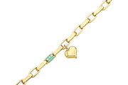 14ct Heart Design Gold Bracelet