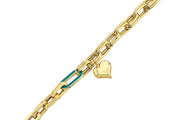 14ct Heart Hoop Design Gold Bracelet