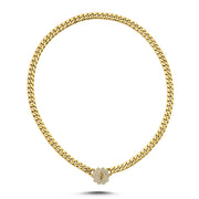 14ct Floral Design Gold Necklace Collar