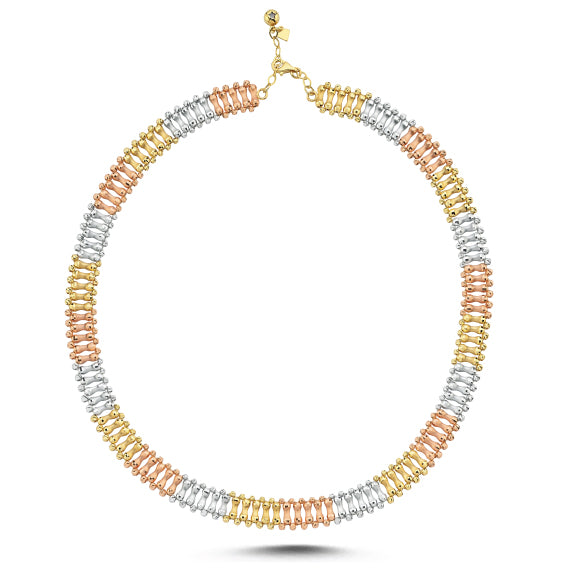 14ct Multicolour Design Gold Necklace Collar