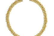 14ct Textured Design Gold Necklace Collar