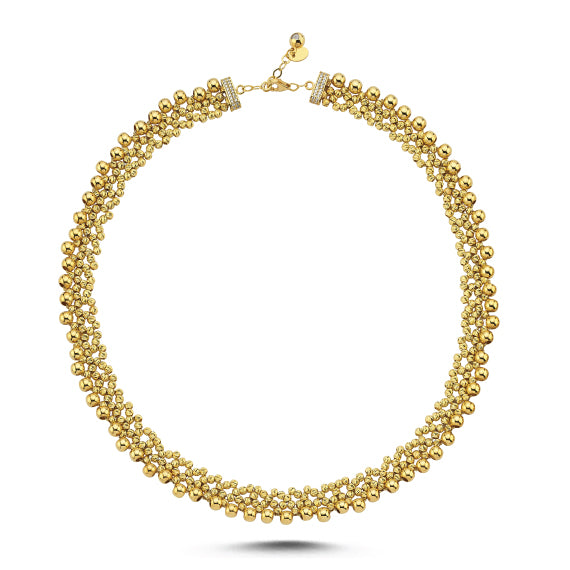 14ct Textured Design Gold Necklace Collar