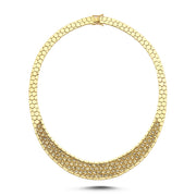 14ct Cedar Design Gold Necklace Collar