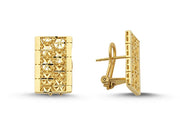 14ct Cedar Design Gold Earrings