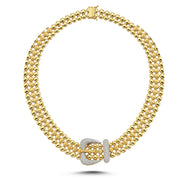 14ct Lock Design Gold Necklace Collar