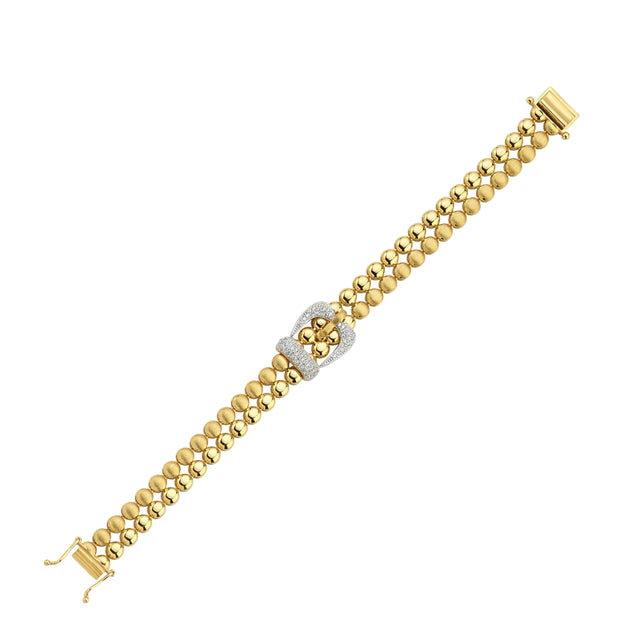 14ct Kilit Design Gold Bracelet