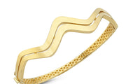 14ct Jasmine Design Gold Cuff Gold Bracelet