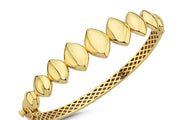 14ct Gladiolus Design Gold Cuff Gold Bracelet