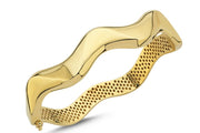 14ct Lily Design Gold Cuff Gold Bracelet