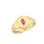 Load image into Gallery viewer, 14ct Rose Stone Set Gold Ring