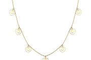 14ct Drop Heart Design Gold Necklace