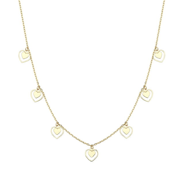 14ct Drop Heart Design Gold Necklace