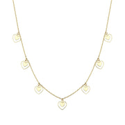 14ct Drop Heart Design Gold Necklace