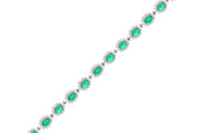 15.17 Karat Emerald Diamond Bracelet