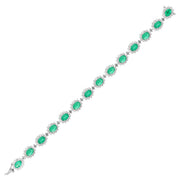 15.17 Karat Emerald Diamond Bracelet