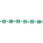 Load image into Gallery viewer, 15.17 Karat Emerald Diamond Bracelet