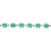 15.17 Karat Emerald Diamond Bracelet