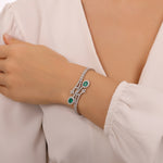 Load image into Gallery viewer, 4.33 Karat Emerald Diamond Bracelet