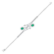 4.33 Karat Emerald Diamond Bracelet