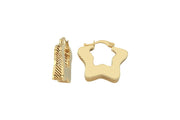 14ct Stars Design Gold Earrings