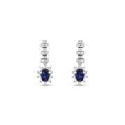 1.99 Karat Sapphire Diamond Earrings
