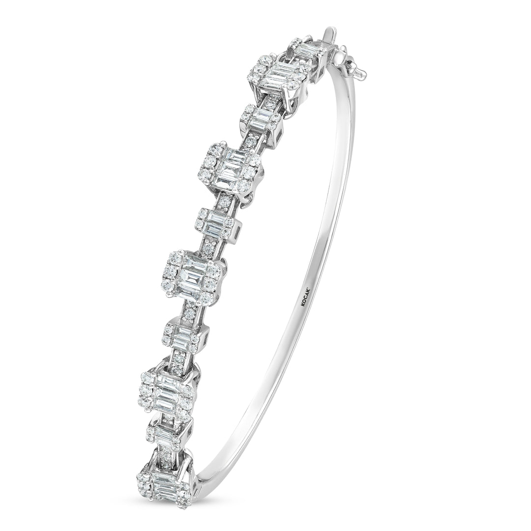 2.27 Karat Diamond Bangle Bracelet