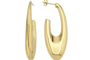14ct Yarim Oval Design Gold Earrings
