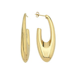 Load image into Gallery viewer, 14ct Yarim Oval Design Gold Earrings