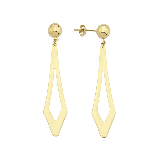14ct Drop Sade Design Gold Earrings