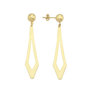 14ct Drop Sade Design Gold Earrings